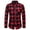 Red, variant on Fancifize Flannel Shirts for Men Long Sleeve Regular Fit Button Down Casual Plaid Shirt Lightweight Business Dress Shirts