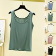thumbnail image 1 of JDQJBZ Womens Camisole Basic Undershirt Tanks Solid Color Loose Round Neck Sleeveless Top, 1 of 5