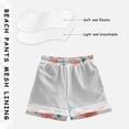 thumbnail image 5 of Kids' Beach Pants Comfortable Swim Trunks Coral and Teal Floral Pattern Shorts for Pool Vacation and Lounge Wear Medium, 5 of 8