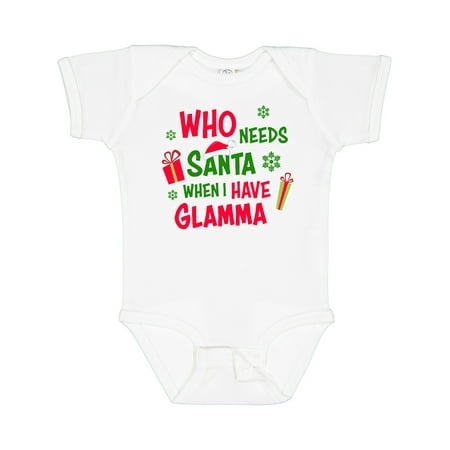 

Inktastic Who Needs Santa when I Have Glamma Gift Baby Boy or Baby Girl Bodysuit