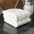 thumbnail image 6 of RITZ Royale Collection 100% Combed Terry Cotton, Oversized Kitchen Towel Set, 2-Pack, Check, Straw, 6 of 6