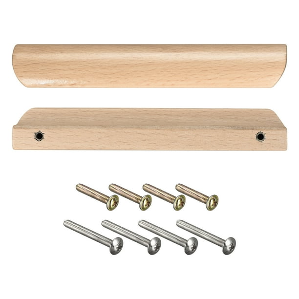 Juego De Manijas De Madera De Roble Macizo Para Muebles - Estilo Moderno T, Medidas 200x35x22 Mm