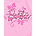 thumbnail image 4 of Barbie T-Shirt and Chambray Shorts Outfit Set Logo Toddler to Big Kid, 4 of 5