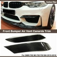thumbnail image 1 of Front Bumper Side Splitter Canard Lip For BMW F80 M3 F82 F83 M4 2015-2020 Black Carbon Fiber, 1 of 8