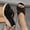Black, variant on Women's Wedge Slippers, Open Toe Design Solid Color Style Plus Size Comfortable Slippers with Arch Support Beige
