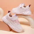 thumbnail image 5 of B91xZ Sneakers for Girls Toddler Shoes Fashion All Seasons Children Sports Girls Flat Lightweight Mesh Breathable And Comfortable Solid Lace Up Sneakers (Z8-Pink,1.5), 5 of 7