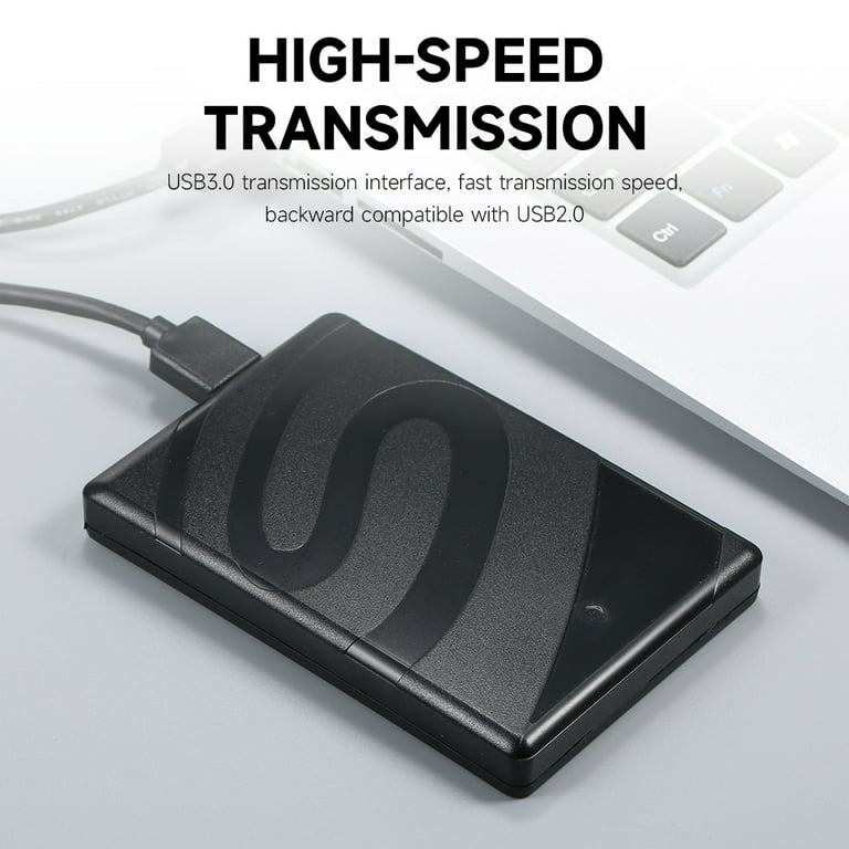 2TB USB3.0 Mobile Hard Disk Portable Mechanical Hard Drive High-speed  Transmission Large Capacity Plug and Play Black