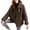 Coffee, variant on Kaemgyyd Sherpa Jackets for Women Causal Fashion Fleece Winter Coats Loose Button down Outerwear with Pockets