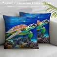 thumbnail image 3 of Chilfamy Coral Reef Fish Pillow Covers for Couch Sofa Indoor Outdoor Pillow Case Soft and Durable All Year Round Suitable for Car Couch Bedroom 1PC 18x18in, 3 of 5