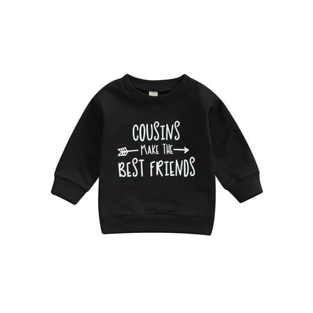 

WakeUple Autumn Toddler Boy Girl Pullover Sweatshirt Casual Letter Printed Long Sleeve Tops Fall Spring Clothes
