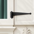 thumbnail image 4 of Renovators Supply Black Offset Strap Lift Off Pintle Hinge 11.8 x 2 1/4"" L Wrought Iron Pin Hinges forShutters, Doors or Gates w/Hardware Pack of 40, 4 of 9