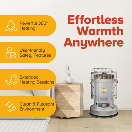 Duraheat World Marketing 23,000-BTU Convection Heat Indoor Kerosene Heater KW-24G