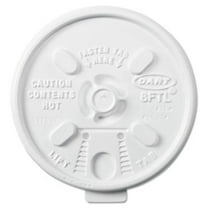 Dcc 8FTL Lift n Lock Plastic Hot Cup Lids, 6 To 10 oz. - White