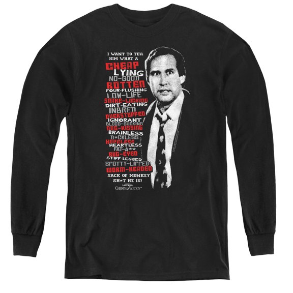 Christmas Vacation - Profanities - Youth Long Sleeve Shirt - Large