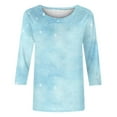 thumbnail image 5 of Christmas 3/4 Length Sleeve Womens T Shirts Fashion Crewneck Sparkly Sequin Blouse Glitter Shirts Loose Pullover Top ﻿, 5 of 5