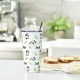 thumbnail image 3 of Panda Tumbler with Lid and Straw, 20 Oz Stainless Steel Insulated Water Bottle Cup Coffee Mug, 3 of 6