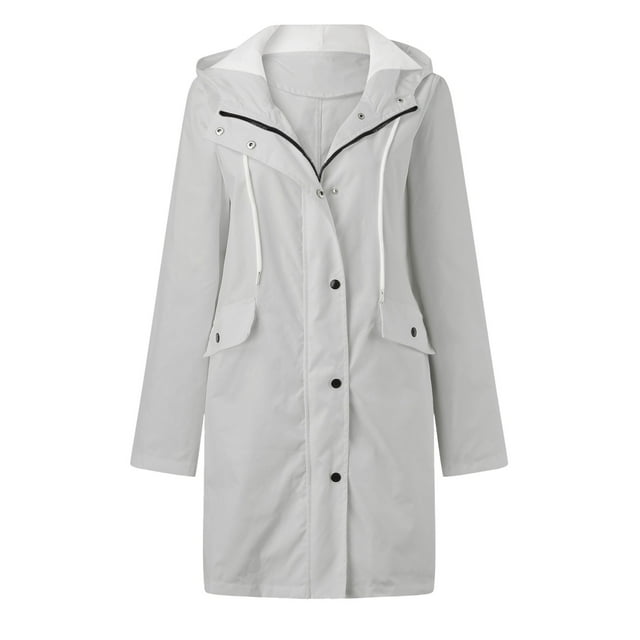 Baberdicy Plus Size Tops Rain Jacket Women's Breathable Large Sizes Raincoat Black Softshell Jacket Yellow Outdoor Jacket Transition Jacket Lightweight Jacket with Hood for Spring Autumn Hik