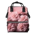 thumbnail image 1 of Disketp Delicate Pink Carnations Mochila de Pañales de Gran Capacidad con Múltiples Bolsillos, Mochila de Viaje Multifuncional para Bebé, Unisex, Moderna y Resistente, 1 of 6