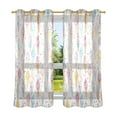 thumbnail image 6 of Yayeee Window Curtains Light Filtering 63"x42" Grommet Panel Pair Home Living Room Decor, Colorful Ice Cream Pattern, 6 of 7