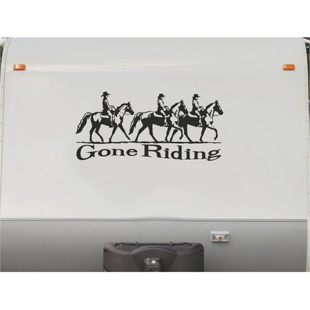 Equestrian Horseback Riding Horse Trailer Vinyl Decals Enclosed Trailer Stickers Graphics Mural 216