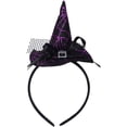 thumbnail image 2 of Elaine Room Diadema Sombrero Aro Banda Headwear Bruja Mago Telaraña para Halloween Fiesta de Navidad Disfraz Niñas Niños Mujeres, 2 of 4