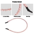 thumbnail image 4 of Unique Bargains 1 Pcs Hairband for Women Rhinestone Hair Hoop Headband Pink 0.24 Inch Wide, 4 of 7