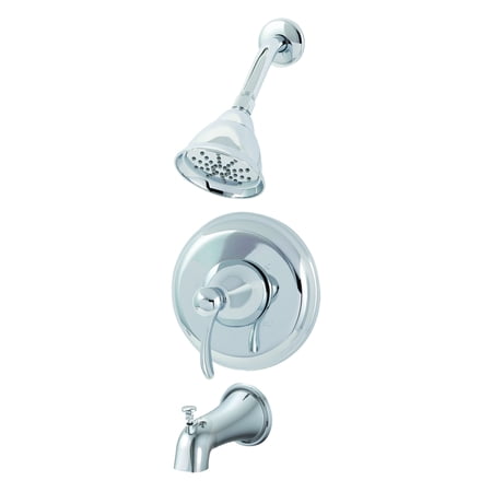 Diverter Shower Kit - EZ-FLO 10705 Single Handle Tub Trim Kit with Slip-On Diverter Spout and Shower Head, Chrome
