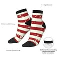 thumbnail image 6 of Naloa Vintage American Flag Ankle Socks for Women Non Slip Socks No Show Socks Classic Low Cut Casual Socks Casual Socks, 6 of 7