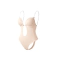 thumbnail image 1 of Body moldeador sin espalda para mujer, sujetador moldeador, escote en V profundo, tirantes transparentes, ropa interior de control de abdomen, monos sin costuras para vestidos con espalda baja, XL, 1 of 4