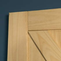 Belleze 36in X 84in Sliding Barn Wood Door Unfinished Knotty Pine