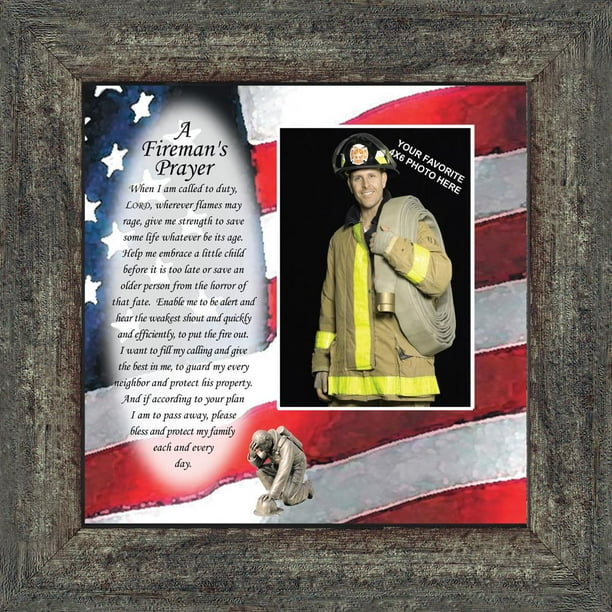 A Fireman S Prayer In Appreciation Of A Firefighter Framed Picture Frame 10x10 6795 Walmart Com Walmart Com