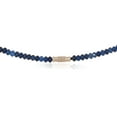thumbnail image 4 of Ratnavali Jewels Sapphire Blue color Multi Single Strand Quartz Stone Beaded Necklace For Women, 4 of 5