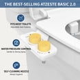 thumbnail image 4 of Atzeste Ultra-Slim Bidet, Bidet for Toilet Seat Attachment, Non-Electric Dual Nozzle, Rear & Feminine Wash, Self-Cleaning Sprayer, Stainless Steel Inlet Badays, Bamboo, 4 of 9