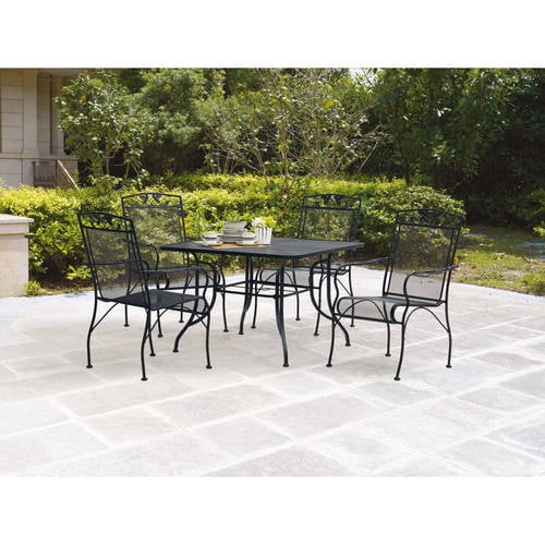 Mainstays Jefferson Outdoor Patio, Wrought Iron Patio Chair Sets