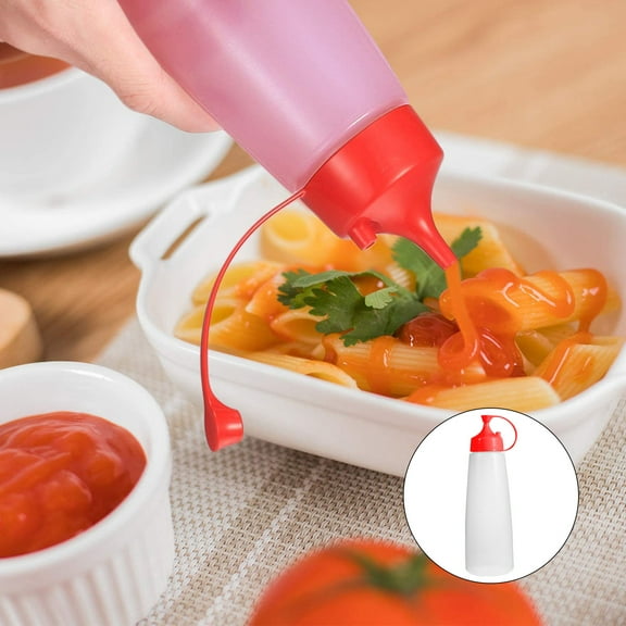 DINHEAROM Squeeze Dispenser Assorted Color 4Pcs 9x2.8x2.8in