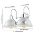thumbnail image 3 of JONATHAN Y Frisco 17.25" 2-Light Farmhouse Industrial Iron LED Vanity, Chrome, 3 of 7