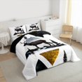 thumbnail image 4 of Homewish Jungle Animal Deer Full Size Comforter Sets,Gold Triangle Bedding Comforter Set,Country Farmhouse Lodge Bedding Sets For Boys Kids,Luxury Bedroom Decor Reversible,3-Piece, 4 of 9