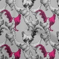 thumbnail image 1 of oneOone Viscose Chiffon Light Gray Fabric Rooster Cock Craft Projects Decor Fabric Printed By The Yard 42 Inch Wide-JM, 1 of 6
