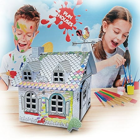 my little farm house cardboard playhouse  corrugated color