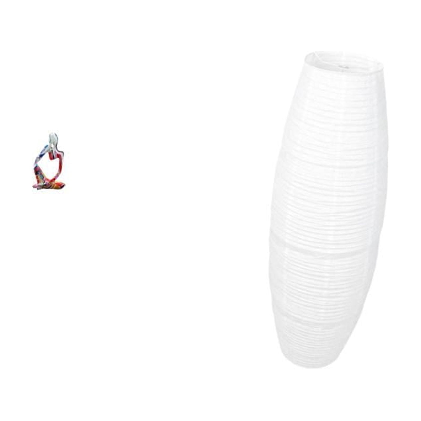 Resin Statue Floor Lamp Shade Figurine Abstract Design Modern Polyresin Paper Decor for Living Room Bedroom Office