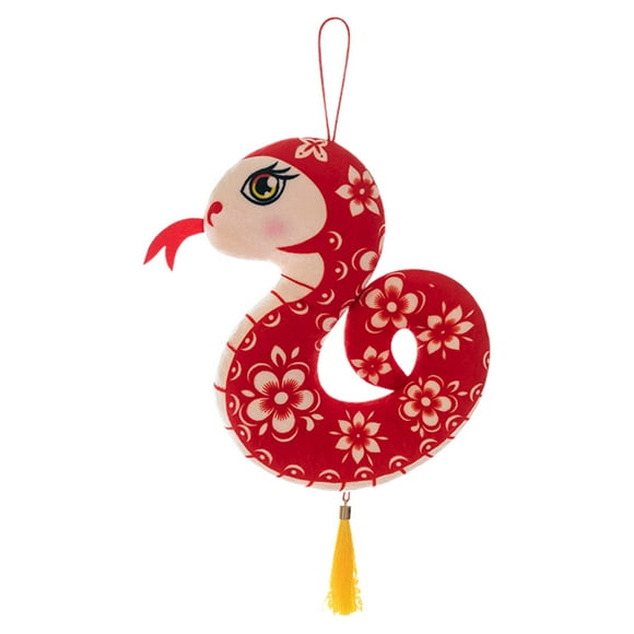Red L Plush Snake Toy Keychain Hanging Pendant Soft Stuffed Snake Doll Cute Zodiac Snake Decor For Bag Backpack Birthday Party Decoration Gift 1.9 Oz