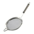 thumbnail image 6 of Stainless Steel Filter Screen, Fine Mesh Strainer, Kitchen Sieve, Durable and Easy to Clean, for Straining Juice and Broth, Pureeing Sauces, Filtering Tea, Silver, 1 Pc, by IHXORA, 6 of 8