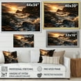 thumbnail image 4 of Designart "Rocky Seascapes Rocky Beach painting II" Nautical & Beach Floater Framed Canvas Print, 4 of 7
