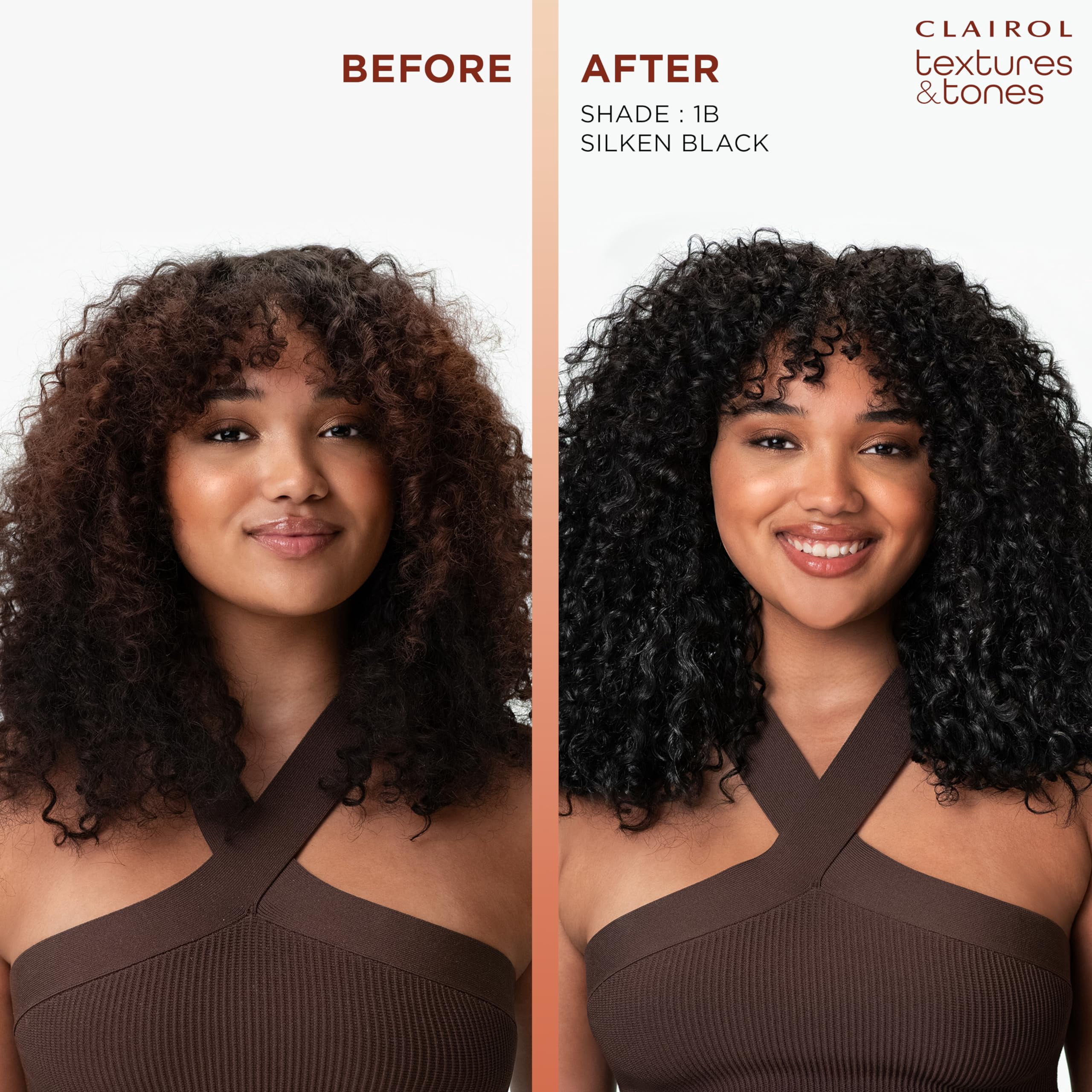 Clairol Professional Textures and Tones Hair Color, Natural Black, 1 Kit