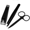 thumbnail image 1 of Juego de cortaúñas de 3 piezas, cortadores de uñas y uñas de los pies de acero inoxidable, cortaúñas profesionales para hombres, mujeres y niños. Pinzas de punta inclinada Tijeras para cejas Cortaúñas, 1 of 5