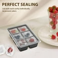 thumbnail image 4 of Large Ice Cube Molds, 3 Pack Whiskey Square Ice Molds, 1.8 Inch Big Ice Cube Tray, Stackable Cocktail Ice Tray with Lid, Easy to Release (Grey), 4 of 8