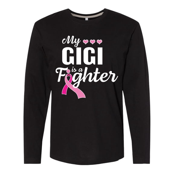 Inktastic Breast Cancer Awareness My Gigi is a Fighter Long Sleeve T-Shirt