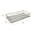 thumbnail image 3 of Home Details 14" x 7" Rectangular "Gorgeous" Vanity Tray Makeup Organizer, Rose Gold, 3 of 5