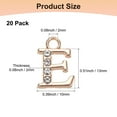 thumbnail image 3 of Uxcell 20 Pack Rhinestone E Letter Charm for DIY Bracelet/Wristbands/Jewelry Gold 0.39" x 0.51", 3 of 6