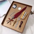 thumbnail image 5 of Retro Quill Pen Set with Wax Seal Stick/Seal Stamp/Spoon Calligraphy Pen Set, 5 of 20